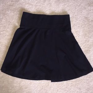 Black High waisted Skater Skirt